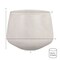 Armen Living Amethyst Large Round Lightweight Concrete Indoor or Outdoor Planter in gray LCAWMDPLGR - alternate 3